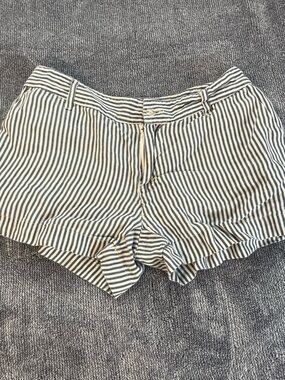 Cynthia Rowley Navy & White Striped Cotton Shorts
